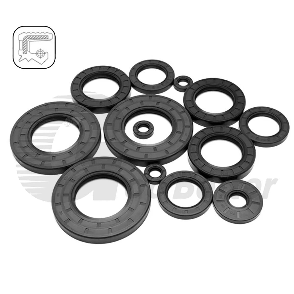 TC Oil Seal NBR Double Lip Rotary Shaft Seal — ID 43mm / 44mm / 45mm
