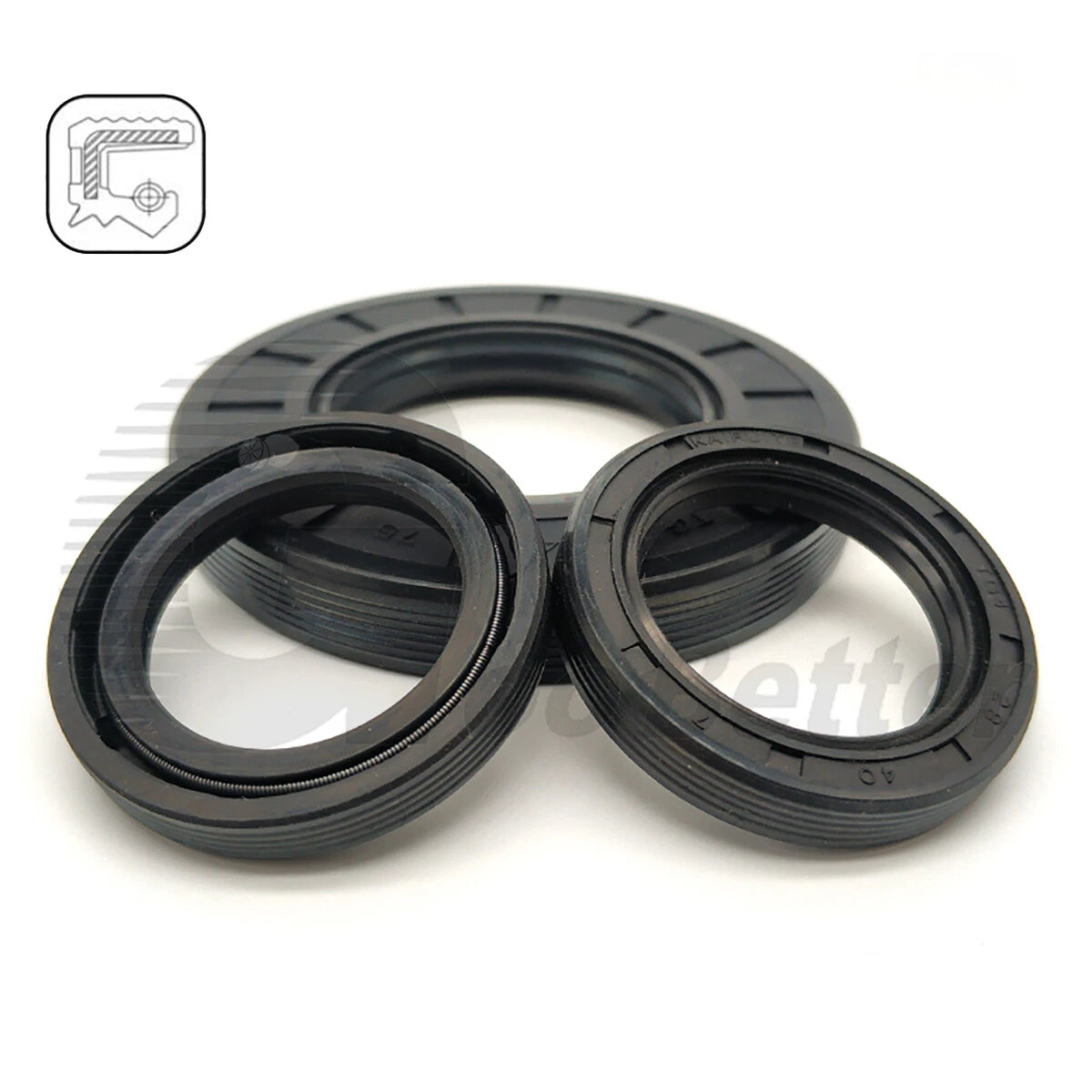 TC Oil Seal NBR Double Lip Rotary Shaft Seal — ID 51–55mm