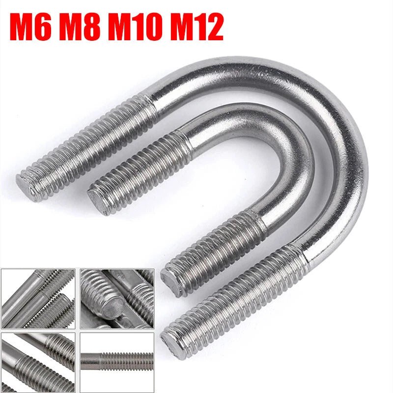 304 Stainless Steel U - Bolts for Round Pipe — M6 M8 M10 M12, 14mm–328mm - HomeDIYer