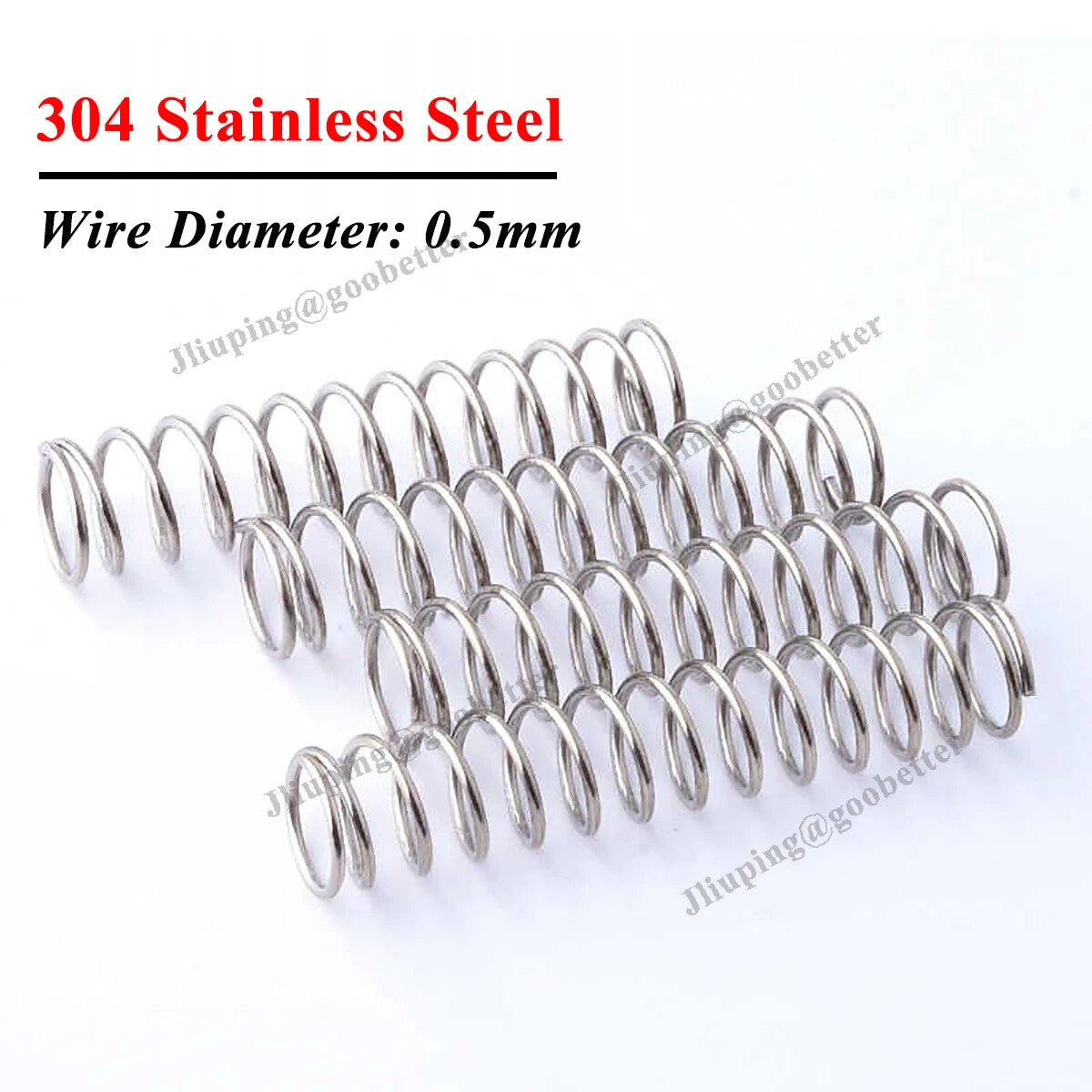 Compression Spring Wire Dia 0.5mm 304 Stainless Pressure Coil Springs OD 3-15mm