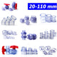 Transparent PVC-U Pipe Adhesive Fittings Tube Sleeve Elbow Tee Union Ball Valve