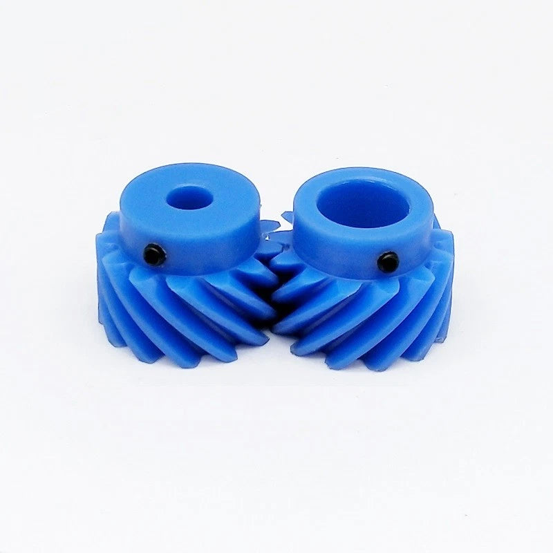Plastic Helical Gear 2M Mod 2 45° 10T - 30T Teeth Nylon Motor Pinion Bore 6-20mm