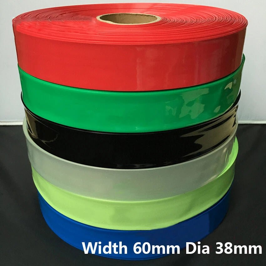60mm PVC Heat Shrink Tubing for 18650 Battery Packs – 8 Colors - HomeDIYer