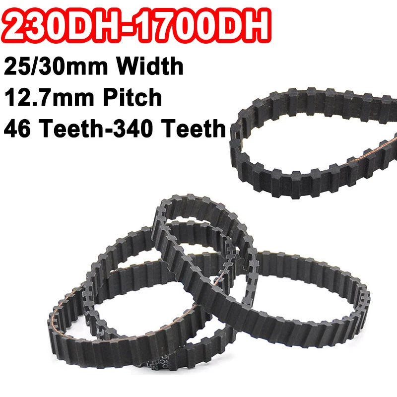 DH Double Sided Tooth Timing Belt | Pitch 9.525mm | 25mm & 30mm Width | 46–340 Teeth