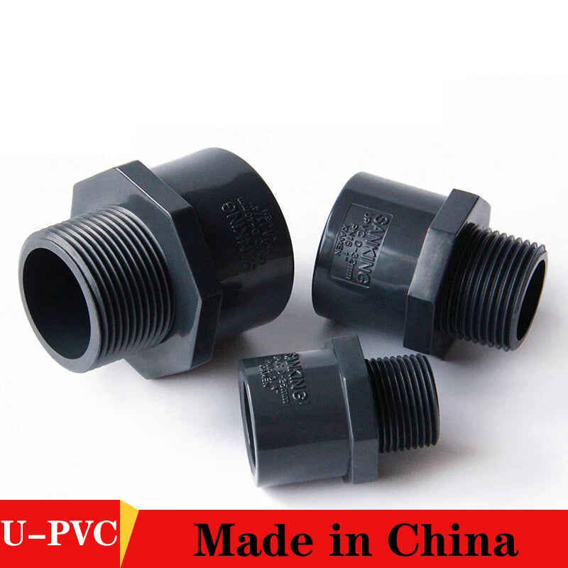 PVC Pipe Fitting transitional Socket Adhesive Fittings Dark 1 2", 3 4",1", 2" AG