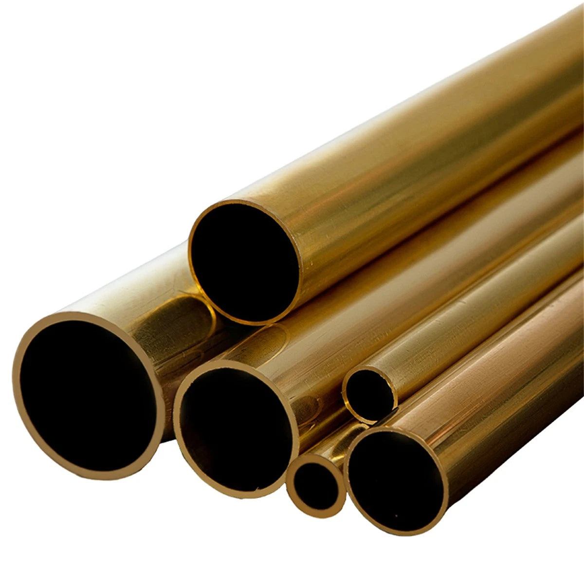 Brass Round Tube Pipe H65 (CuZn35) — 0.2–2mm Wall, 1–80mm OD, 300mm Length