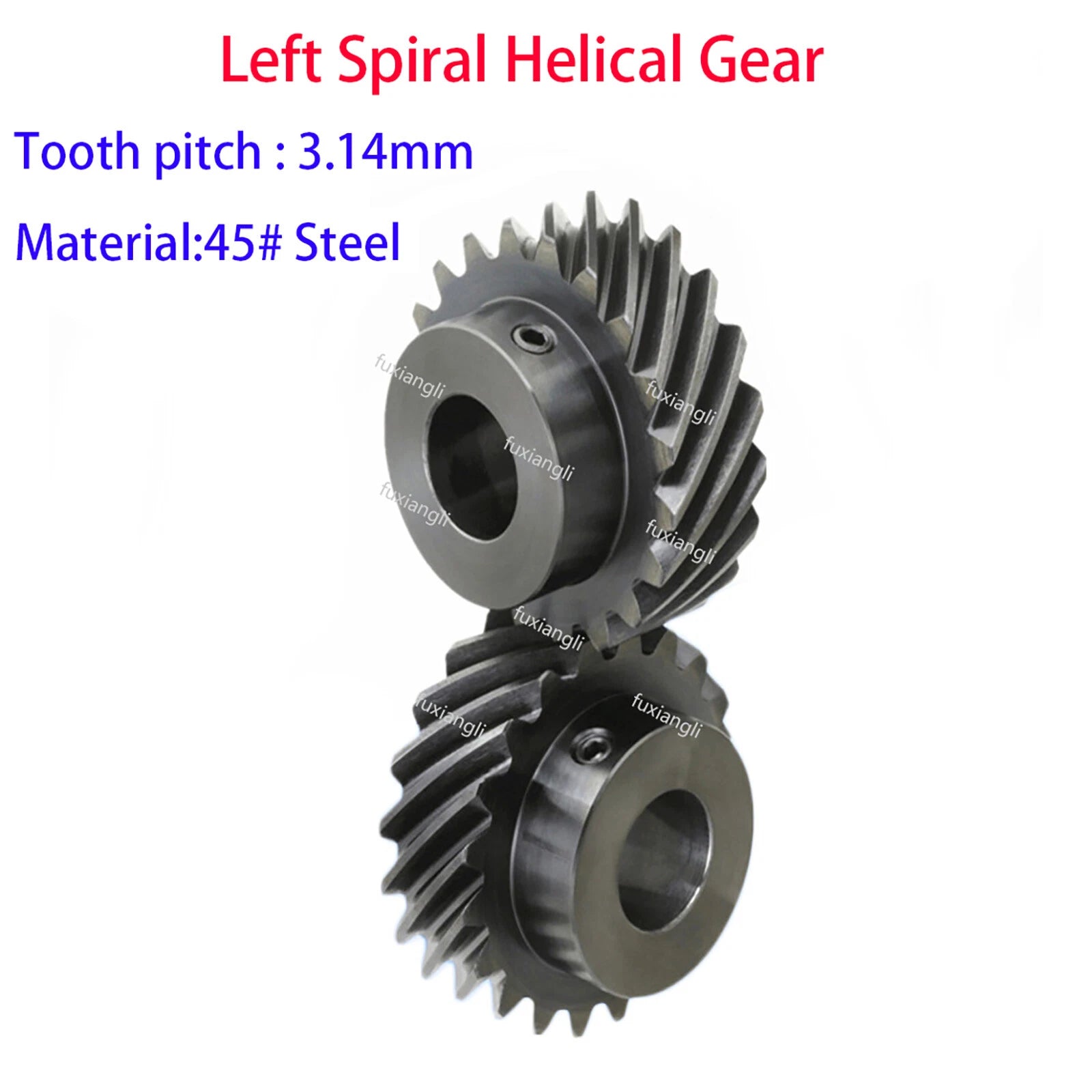 1 Modulus Helical Gear With Step 45°Left Spiral Motor Transmission Gear 45#Steel