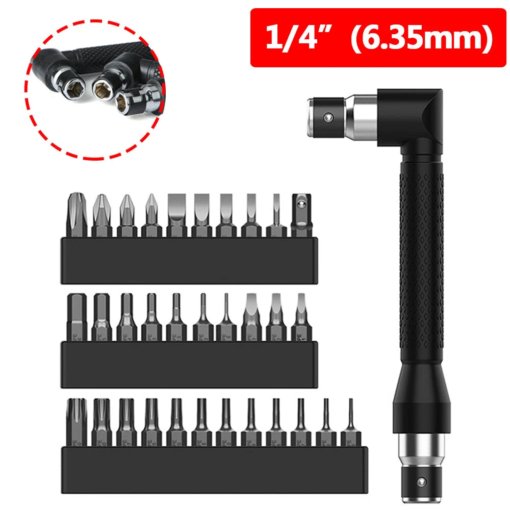 L-Shape Mini 1/4" inch Hex Socket Wrench 25mm Screwdriver Bits Wrench Mixed Set