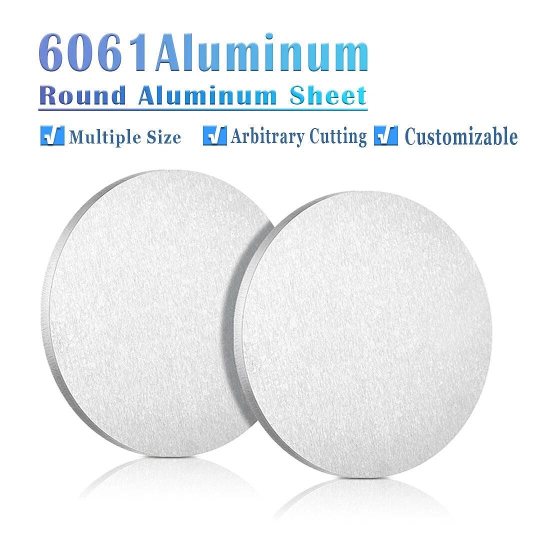 6061 Round Aluminum Sheet Disc Plate Dia 100/150/200/300mm Thick 1/2/3/4/5~10mm