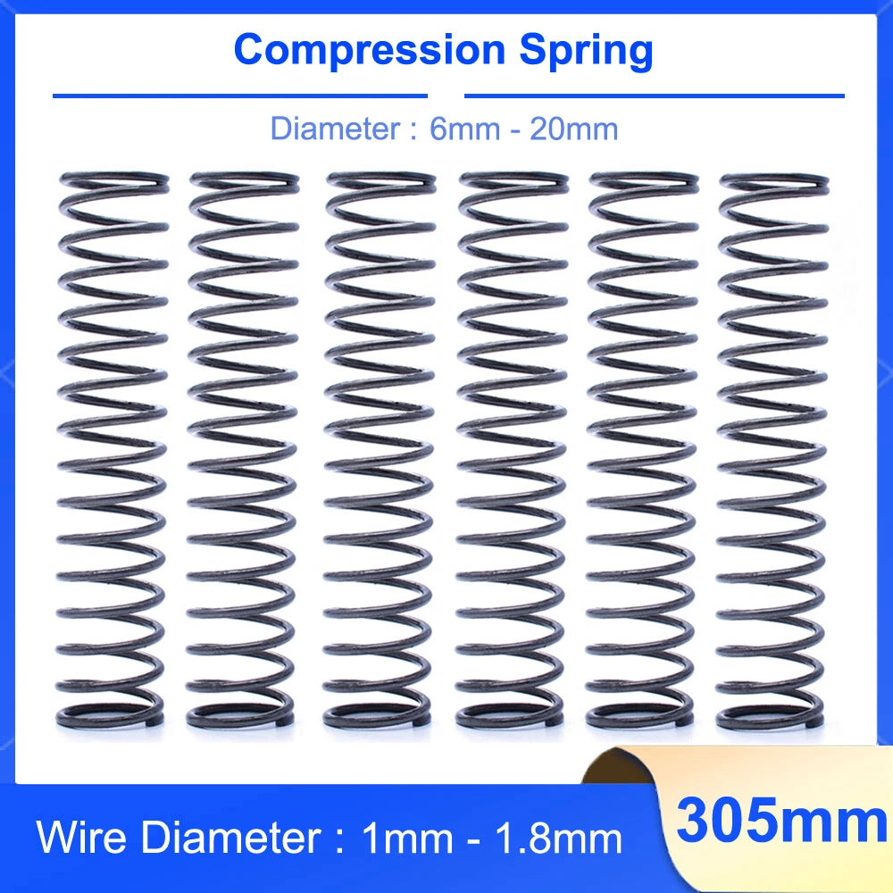 Compression Spring 6mm -20mm Diameter & 305mm Length Pressure Small Various Size
