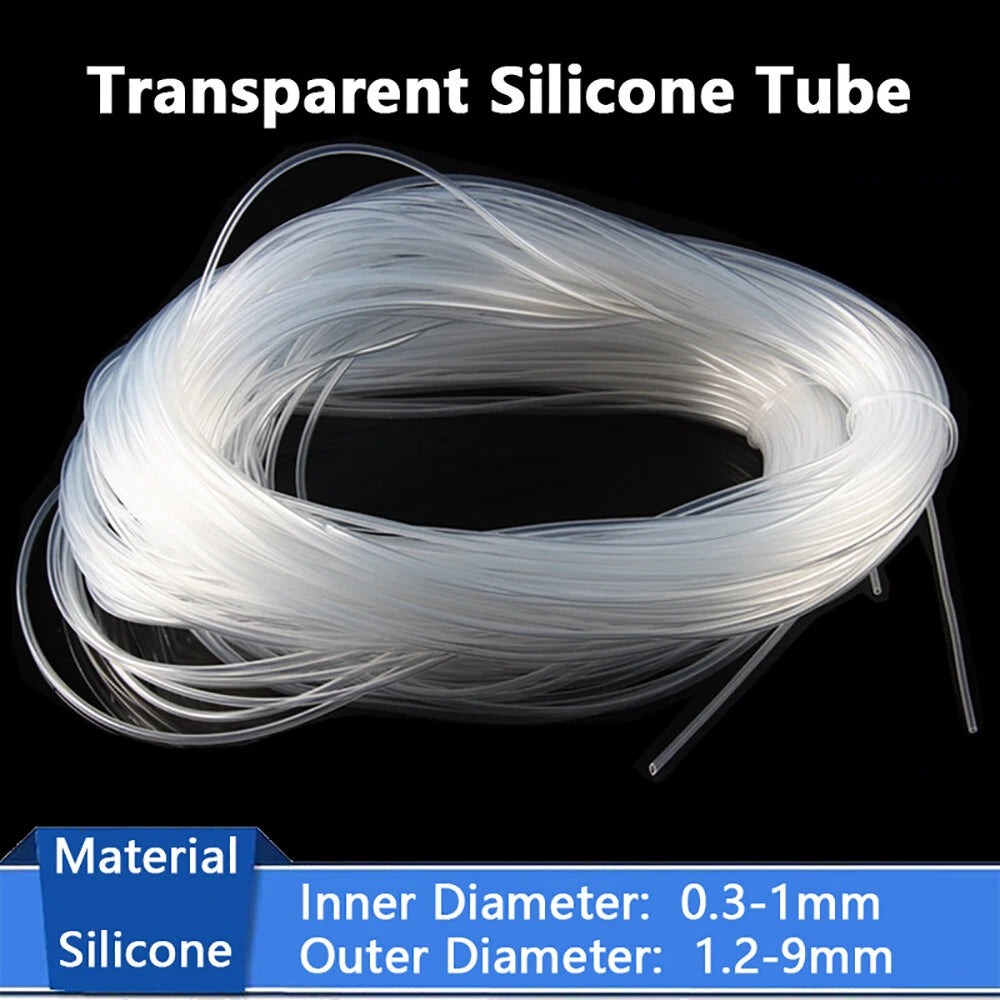 Clear Silicone Tubing — Flexible Capillary Hose ID 0.3–6mm OD 0.8–9mm