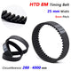 HTD 8M Timing Belt 25mm Wide | 8mm Pitch Arc Tooth Rubber Drive Belt | 288mm–4000mm Loop