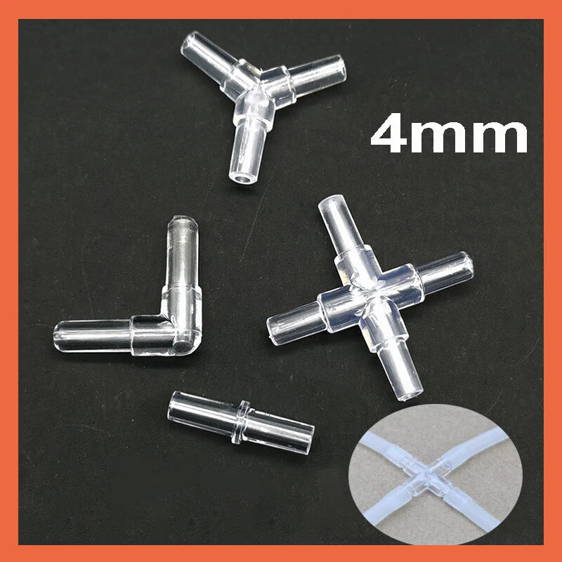 Plastic Barbed Hose Fittings — T, Y, Cross, Elbow & Straight Connectors for Aquarium & Irrigation