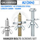 M4 M5 M6 M8 M10 Wood To Metal Dowels + Wing Nut + Washer Furniture Fixing Screws