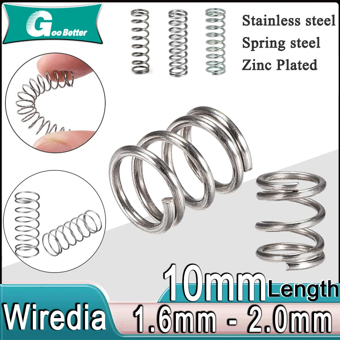 Compression Spring Various Size 3 - 25mm Diameter & 10mm Length Pressure Small