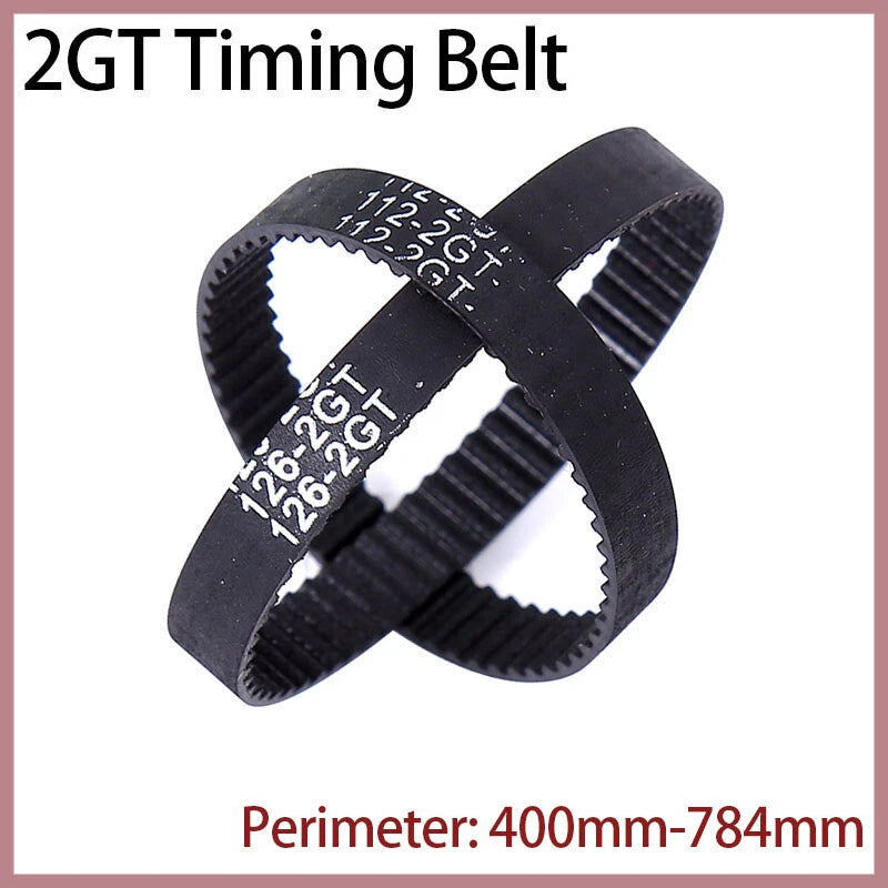 2GT Closed Loop Timing Belt 2mm Pitch 6mm Width for 3D Printer & CNC — Multiple Lengths