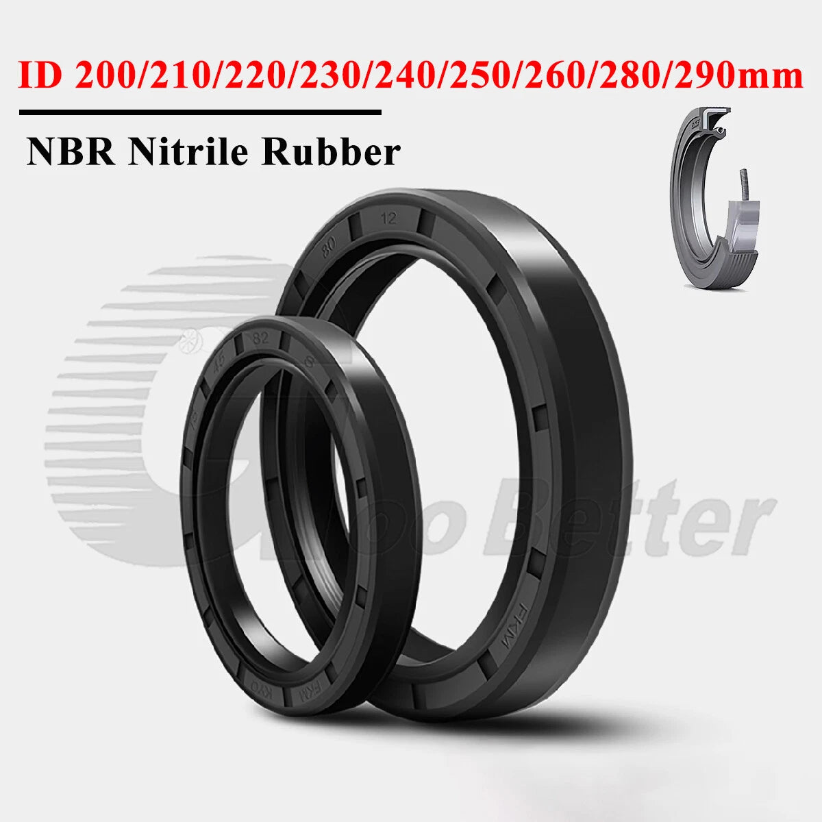 TC Skeleton Oil Seal ID 200–290mm | NBR Dual Lip Rotary Shaft Seal