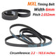 MXL Rubber Timing Belt 6mm Width – Closed Loop, 2.032mm Pitch, 22–1636 Tooth