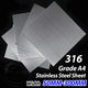 A4 STAINLESS STEEL SHEET 316 BRUSHED METAL SQUARE CUT PLATE PANEL 0.5MM-10MM