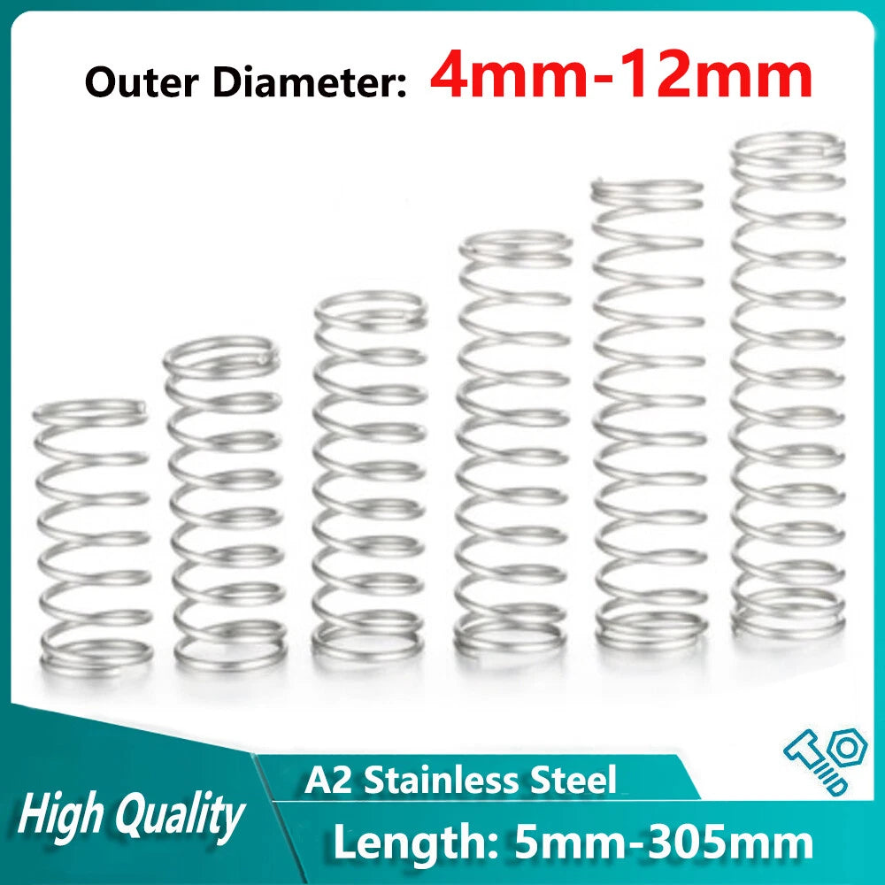 0.6mm Wire Dia Compression Springs Stainless Small Pressure Spring Replacement