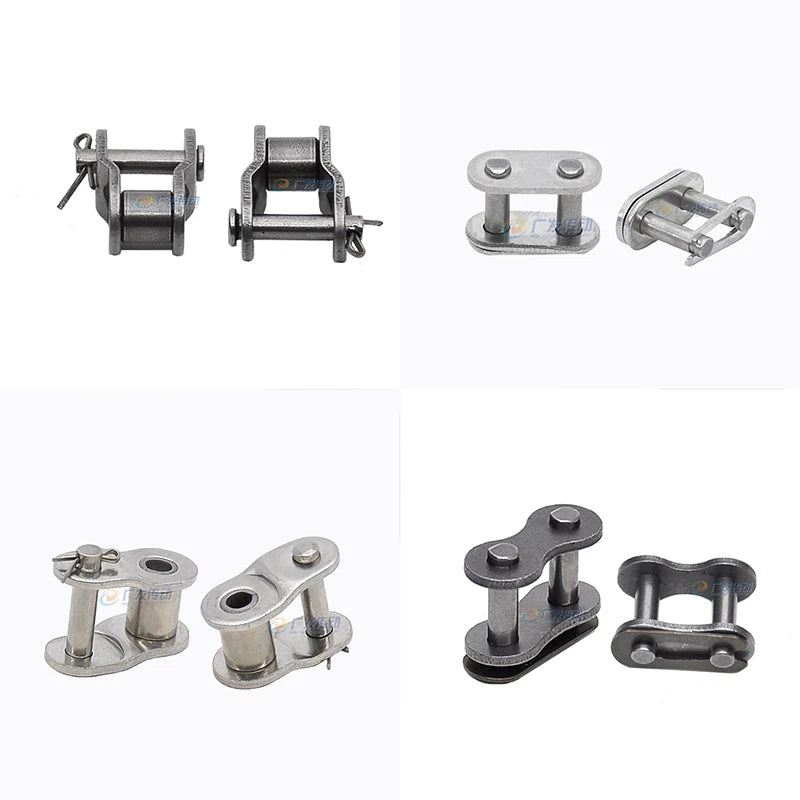 #25 #35 #40 #50 #60 #80 Simplex Roller Chain Full & Half Connecting Link 1/4"-1"