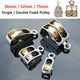 36/52/75mm Single/ Double Fixed Pulley Small Swivel Eye Sheave Rigging Lift Tool