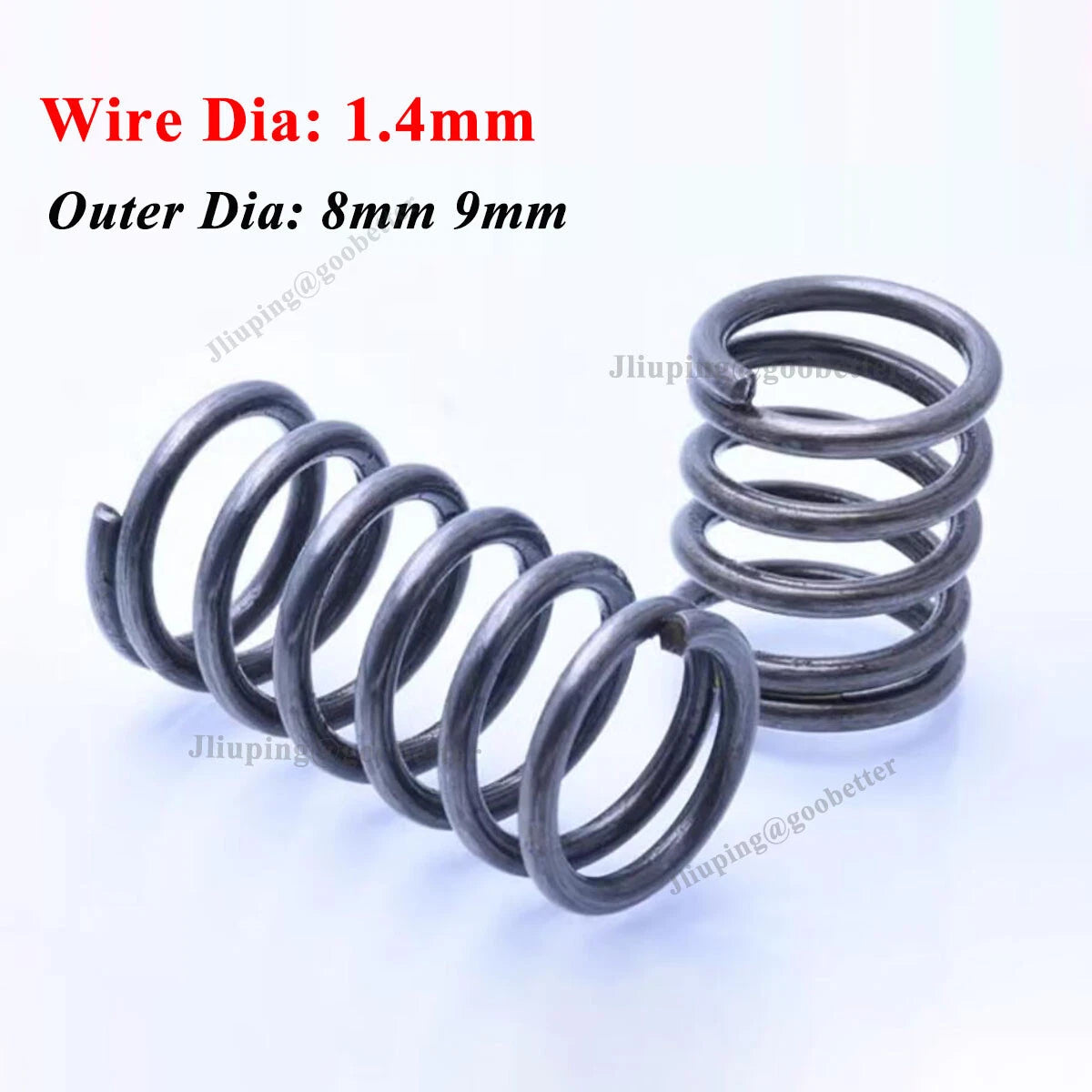 Compression Spring Wire Dia 1.4mm OD 8mm 9mm Spring Steel Pressure Coil Springs