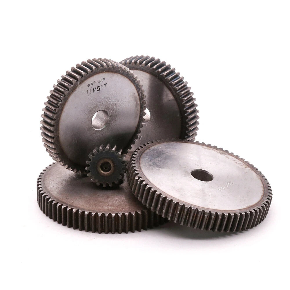 12T - 60T Mod 1 1.5 Spur Gear 45# Steel Pinion Gear Thickness 1M-10mm 1.5M-15mm