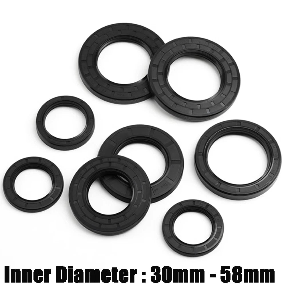 TC Oil Seal – Double Lip NBR Nitrile Rubber Rotary Shaft Seal with Spring