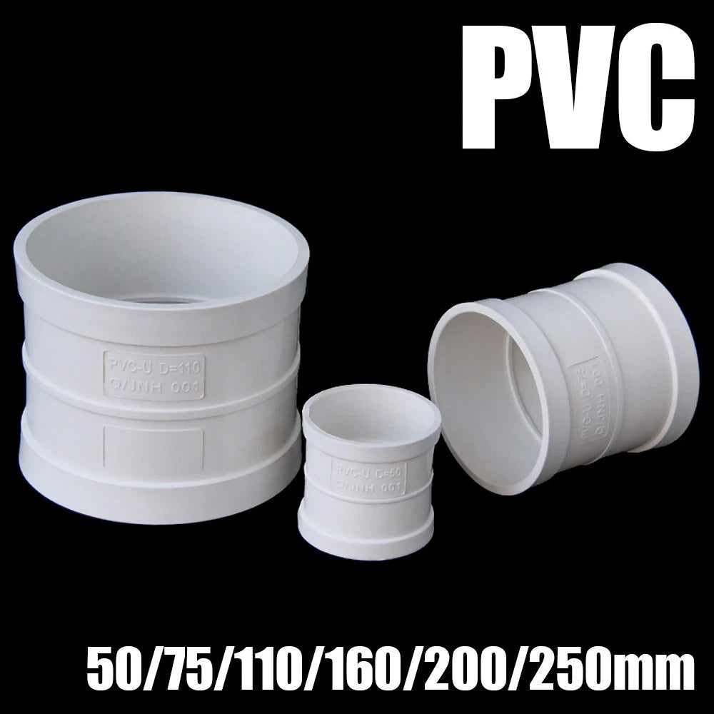 PVC Straight Coupling — Solvent Weld Drain Pipe Connector 50mm–250mm