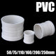 PVC Straight Coupling — Solvent Weld Drain Pipe Connector 50mm–250mm