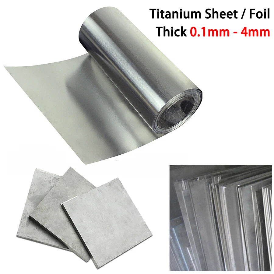 TC4 TA2 Titanium Metal Plate Sheet Foil Thick 0.1mm-4mm Metalworking 100-500mm