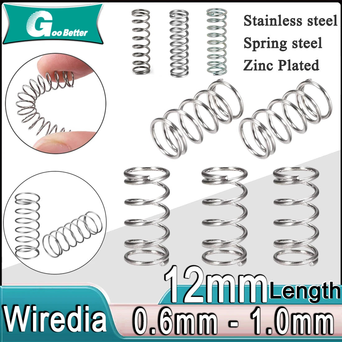 Compression Spring Various Size 4 - 10mm Diameter & 12mm Length Pressure Small