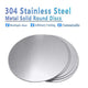 304 Stainless Steel Discs Round Sheet Metal Blanks OD 50-100mm Thick 0.5mm~5mm
