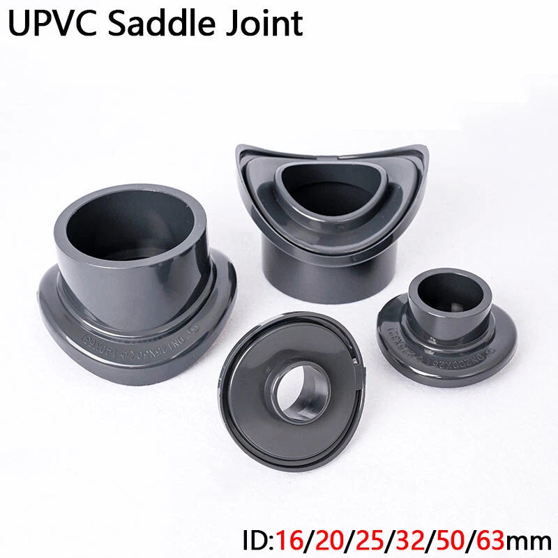 UPVC Saddle Joint Saddle Connector Arc Substitute Tee Water Fittings Multi Size