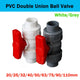 PVC Ball Valve Double Union Socket Solvent Weld 20mm to 110mm Plumbing Fittings