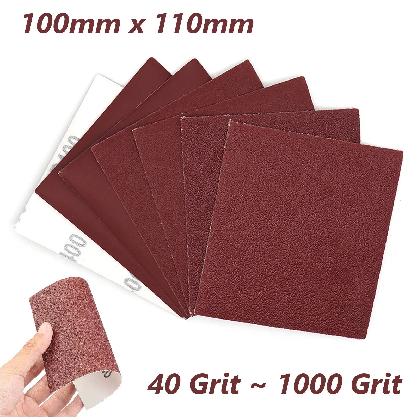 Sandpaper Sanding Sheets Fine Medium Coarse Wood Metal mixed 40 Grit - 1000 Grit