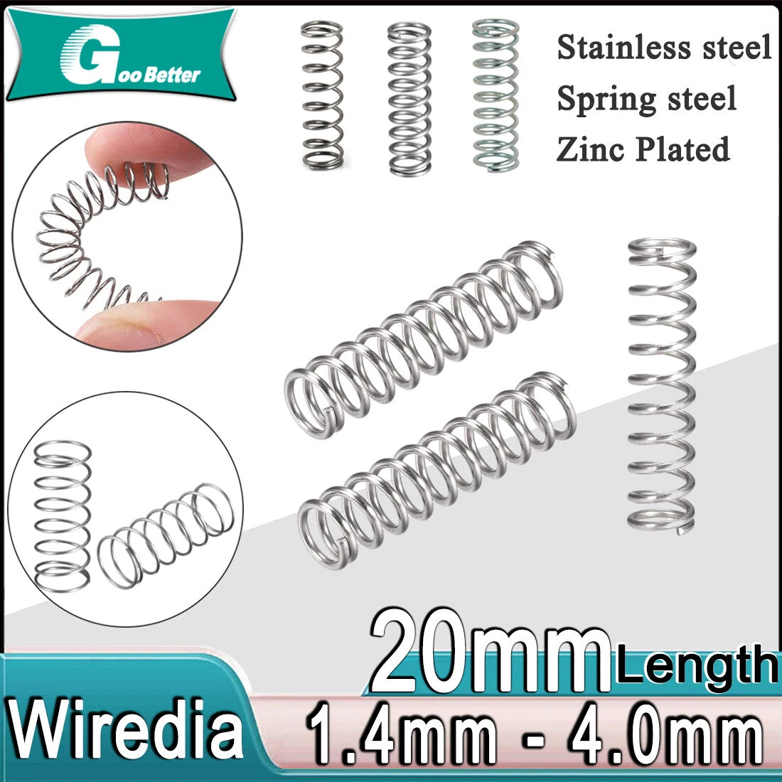 Compression Spring Various Size 8 - 45mm Diameter & 20mm Length Pressure Small