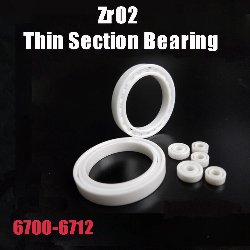 Zirconia Full Ceramic Bearing Thin Section Roller Ball Bearings 6700 6704-6712