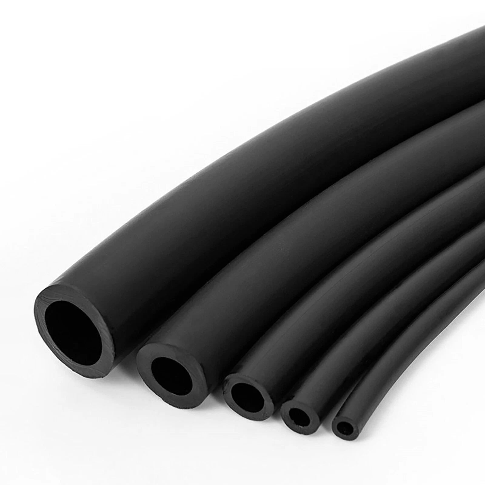 FKM Rubber Fuel Hose Pipe – Petrol Diesel Oil Line Tubing, Black, ID 2mm–8mm