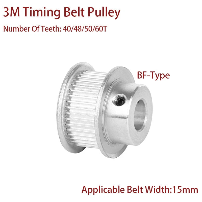 3M BF-Type Timing Belt Pulley 40T-60T Applicable Belt Width:15mm Bore:6mm~25mm