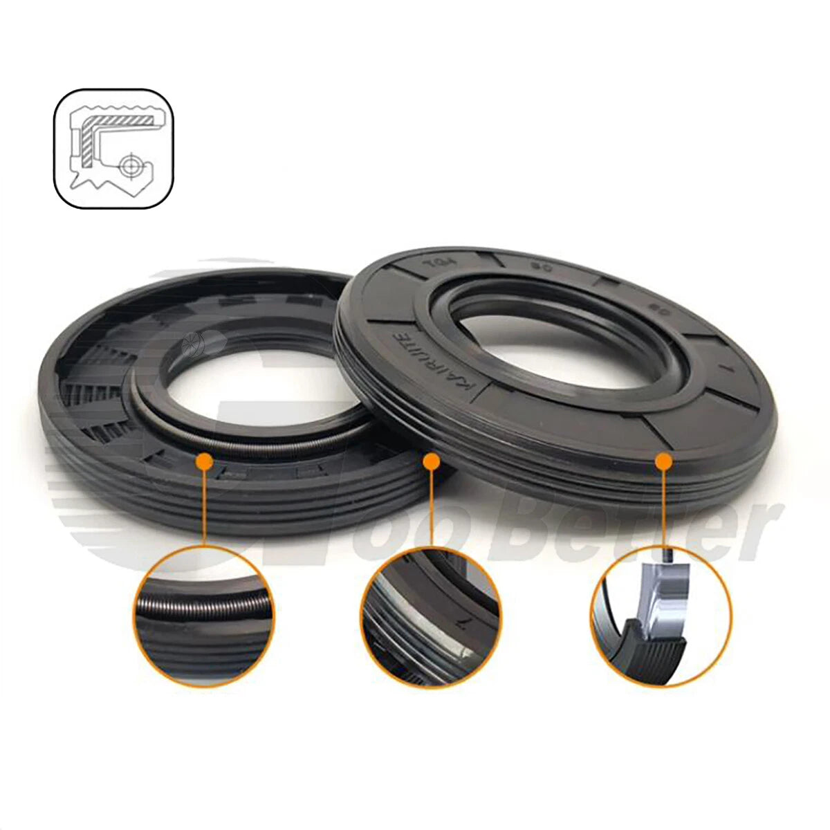TC Oil Seal Ring NBR Double Lip Rotary Shaft Seal — ID 26 27 28 29mm
