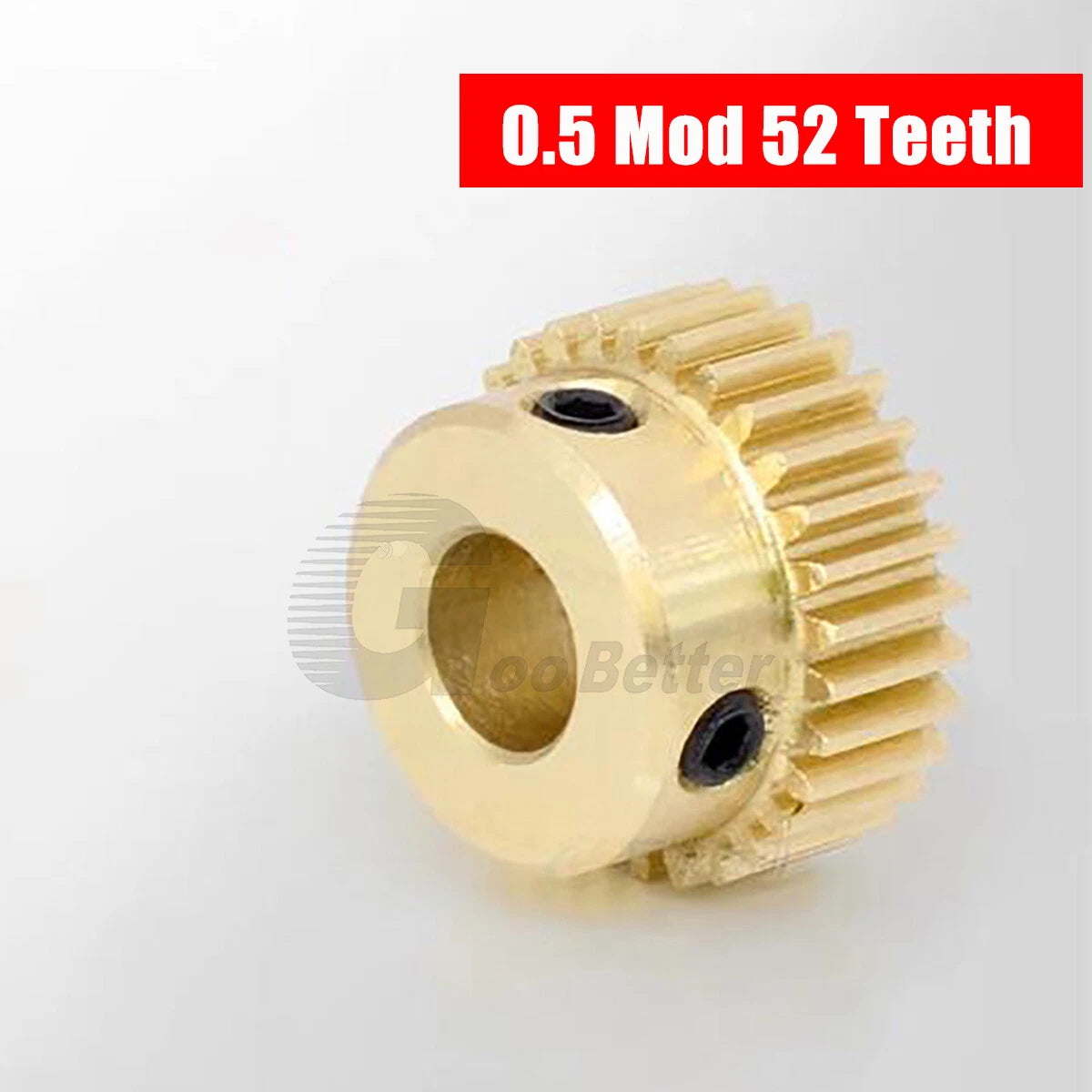 0.5 Mod Brass Pinion Spur Gear 52 Teeth Bore 4/5/6/8/10/12mm Transmission Gear