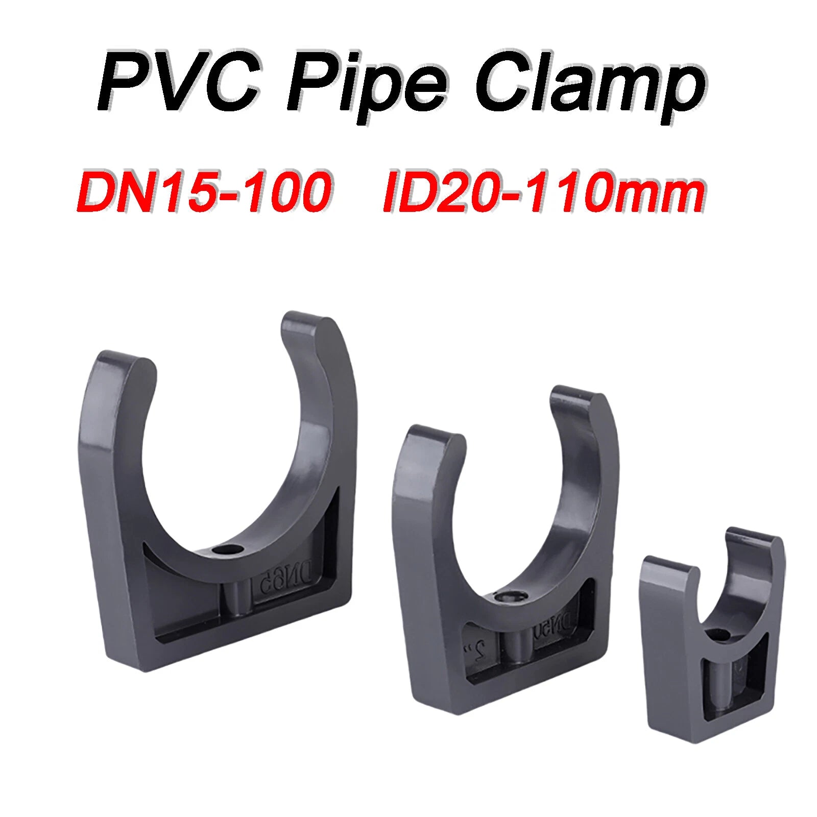 20mm - 110mm PVC Fittings Pipe Clamp Angle Fixed Pipe Clamp Support