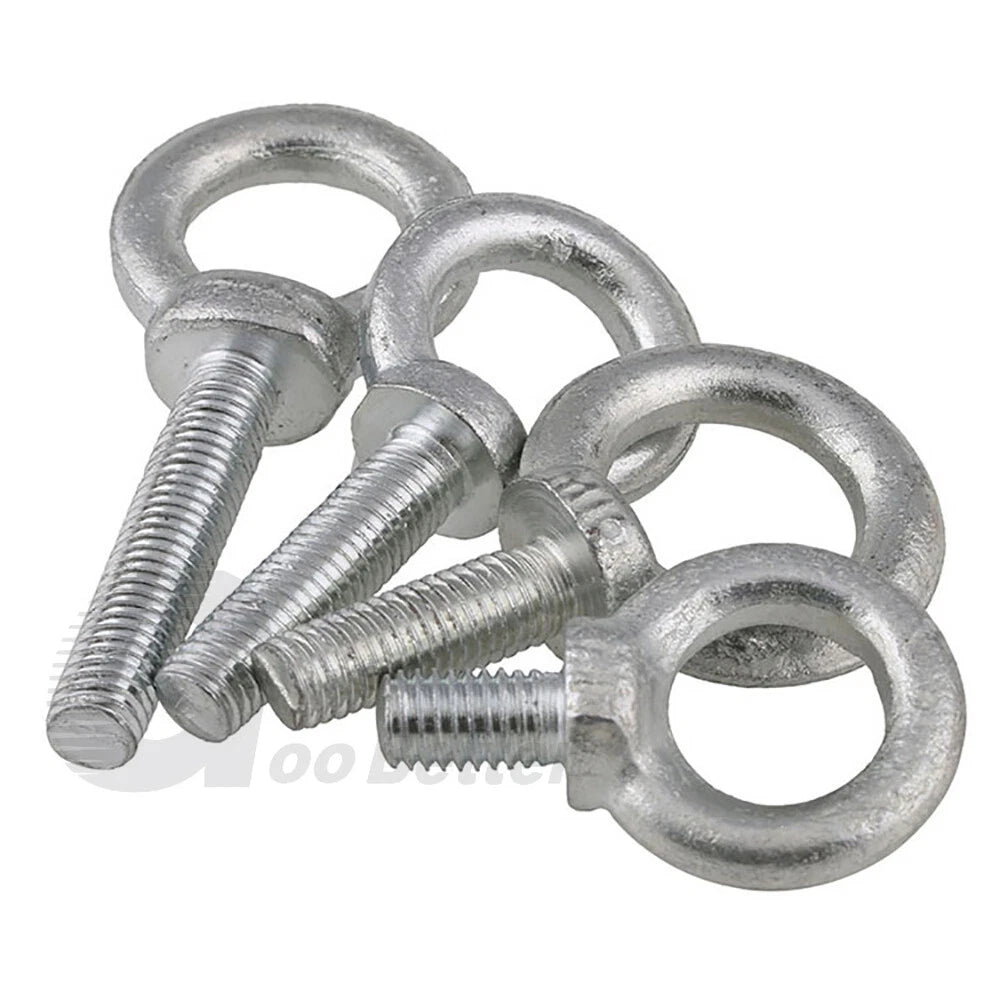 M8 Lifting Eye Bolts Zinc - Plated Steel with Longshank Nuts — Marine & Rigging Grade - HomeDIYer