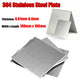 304 Stainless Steel Square Plate Thick 0.01-0.4mm Metal Polished Plate 100x100mm