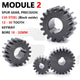 Spur Gear C45 Steel Black Oxided Module 2 Pinion 12-30 Tooth Keyway 10-32mm Flat