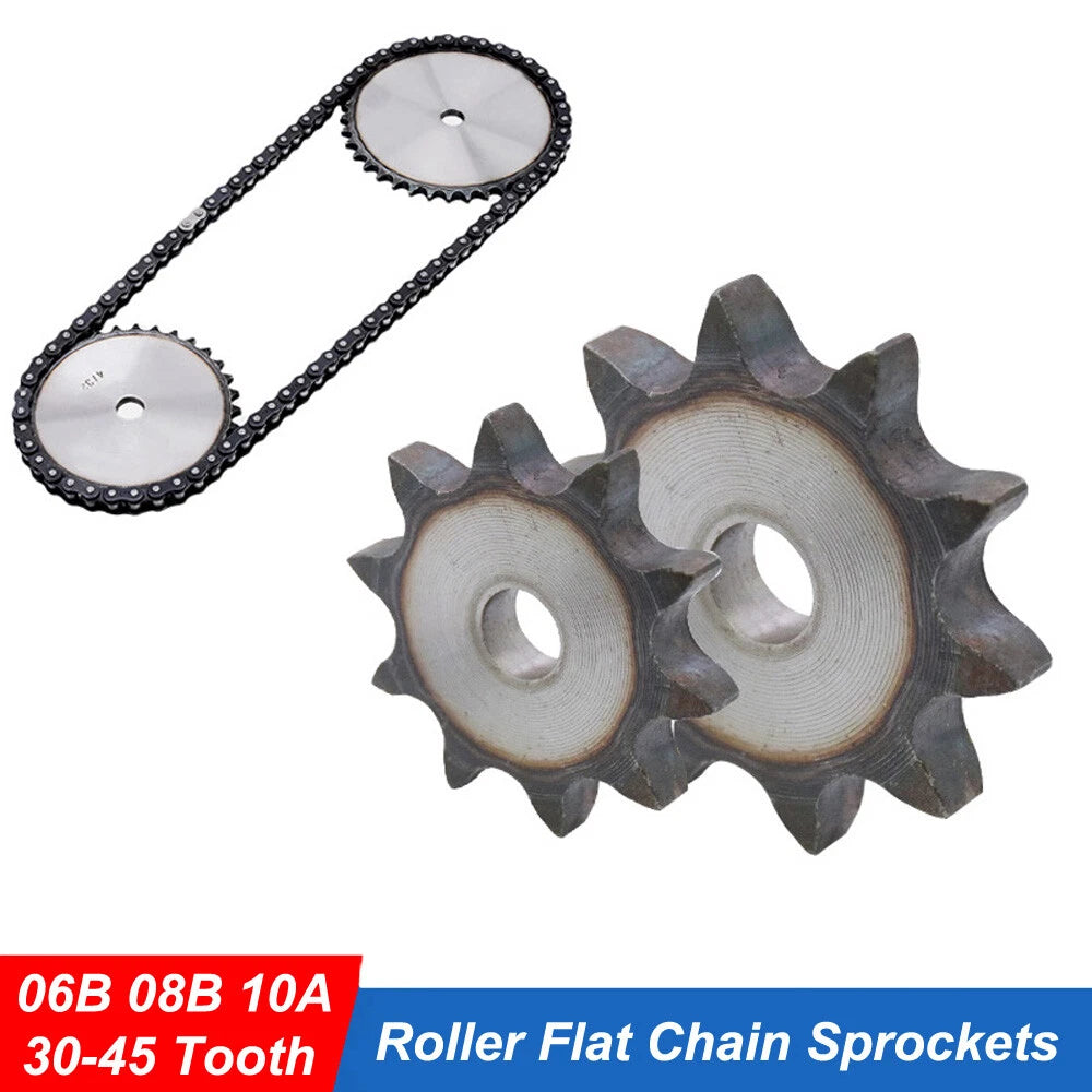 06B 08B 10A Roller Flat Chain Sprockets Chain Drive Pilot Sprocket 30 - 45 Tooth