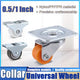 0.5/1 Inch Universal Wheel Castorsfor Small Pulley for Drawer Tray Planter Pots
