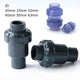 PVC One Way Non Return Flap Check Valve Pipe Fittings ID 20 25 32 40 50 63 mm
